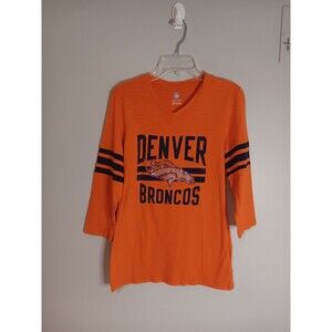 NFL Denver Broncos Youth Girls 3/4 Sleeve Tee Shirt Orange Sz XL